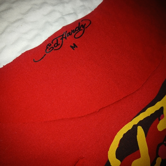 Ed Hardy Red Graphic Tee - Picture 3 of 5